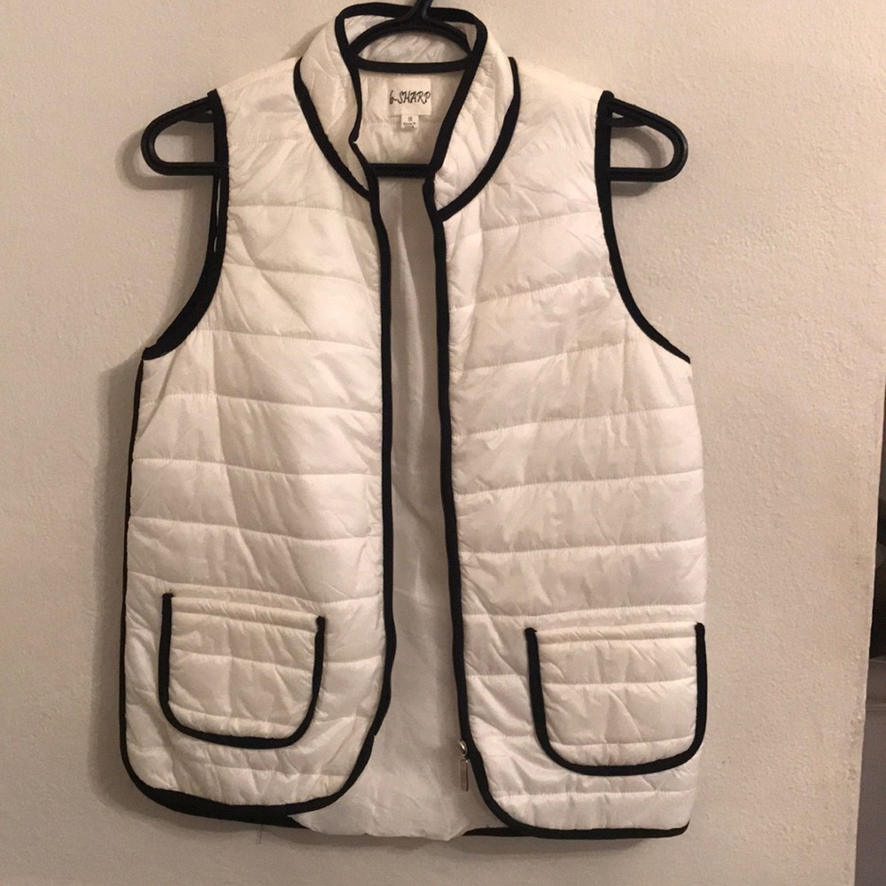 White puffer vest